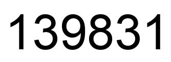 Number 139831 black image