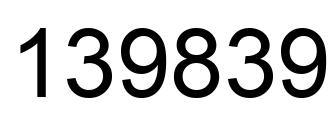 Number 139839 black image