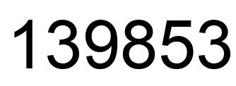 Number 139853 black image