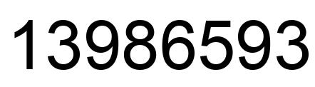 Número 13986593 imagen negro