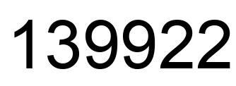 Número 139922 imagen negro