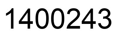 Número 1400243 imagen negro