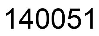 Number 140051 black image