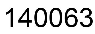 Number 140063 black image
