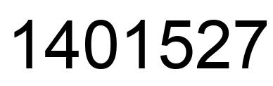 Number 1401527 black image