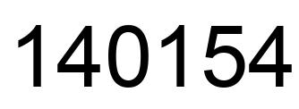 Número 140154 imagen negro
