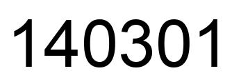 Número 140301 imagen negro