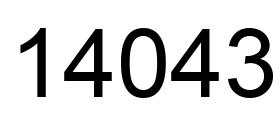 Number 14043 black image