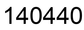 Number 140440 black image