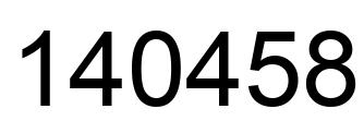 Number 140458 black image