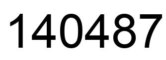 Number 140487 black image