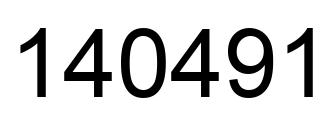 Number 140491 black image
