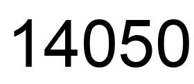 Number 14050 black image