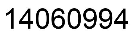 Número 14060994 imagen negro