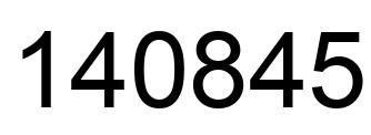 Número 140845 imagen negro