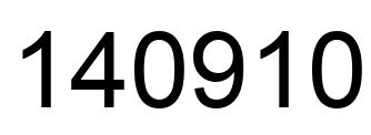 Number 140910 black image