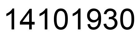 Número 14101930 imagen negro