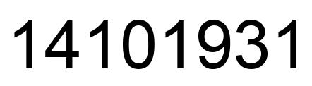 Número 14101931 imagen negro