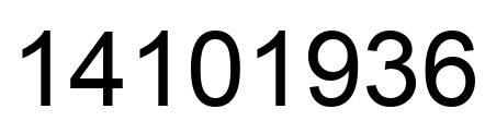 Número 14101936 imagen negro