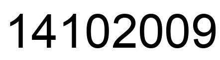 Número 14102009 imagen negro