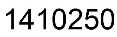 Number 1410250 black image