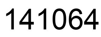 Número 141064 imagen negro