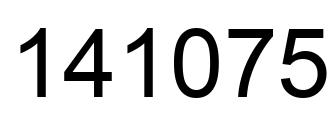 Number 141075 black image