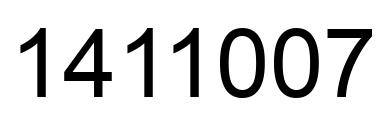 Número 1411007 imagen negro