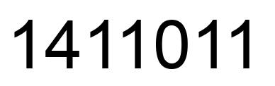 Número 1411011 imagen negro