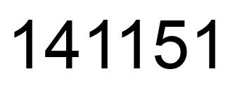 Número 141151 imagen negro