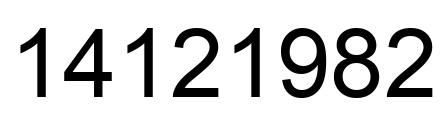 Número 14121982 imagen negro