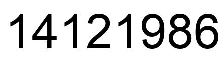 Número 14121986 imagen negro