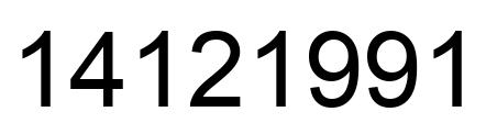 Número 14121991 imagen negro