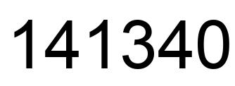 Number 141340 black image