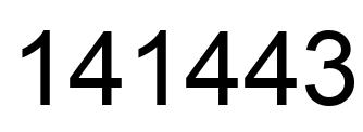 Number 141443 black image