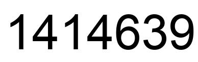 Number 1414639 black image