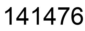 Número 141476 imagen negro