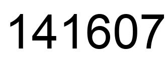 Número 141607 imagen negro