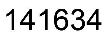 Número 141634 imagen negro