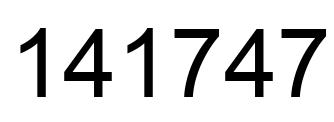 Número 141747 imagen negro