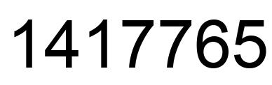 Number 1417765 black image