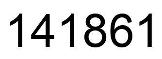 Number 141861 black image