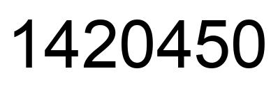 Number 1420450 black image