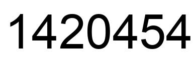 Number 1420454 black image