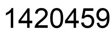 Number 1420459 black image