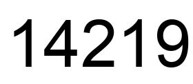 Number 14219 black image