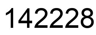 Number 142228 black image