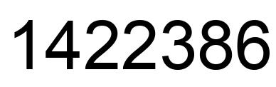 Number 1422386 black image