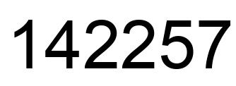 Number 142257 black image