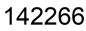 Number 142266 black image